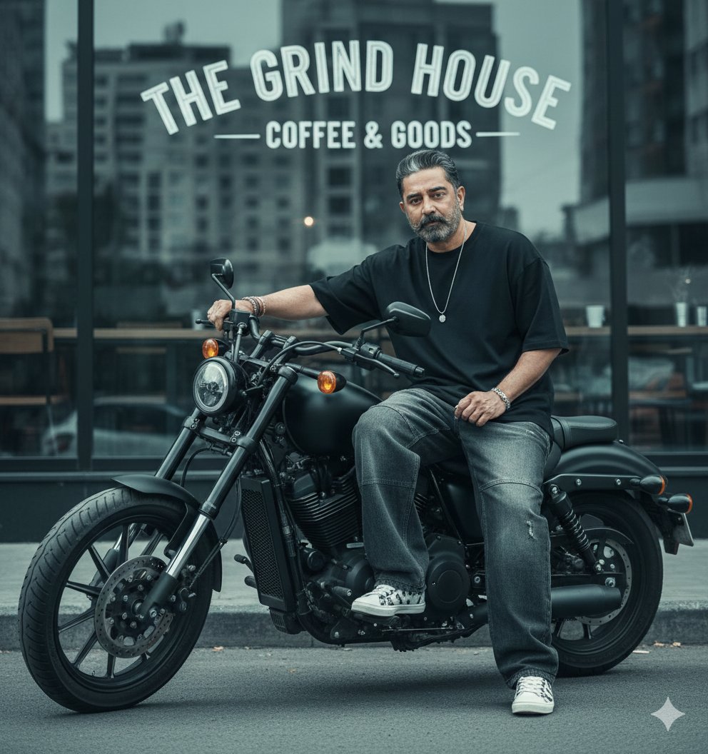 Cinematic Biker Street Style Portrait — example 1