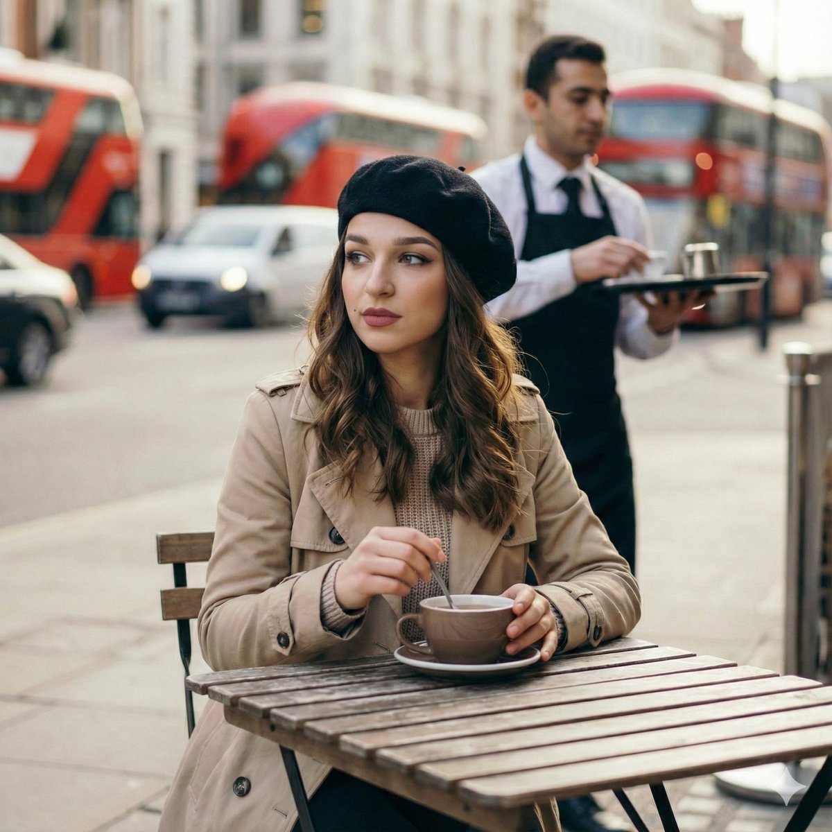 Candid London Cafe Morning Portrait (JSON) — example 1