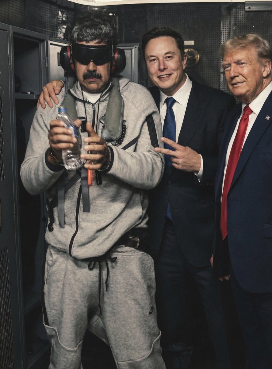 Humorous Portrait of Elon Musk, Donald Trump, and Venezuela President in Tactical Gear — example 1