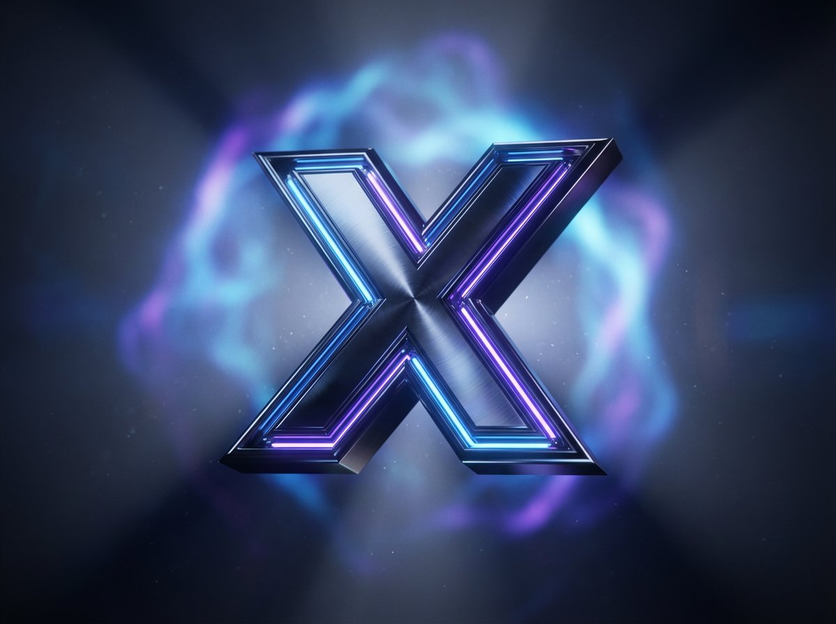 Cinematic 3D logo with auto-assigned texture — example 4