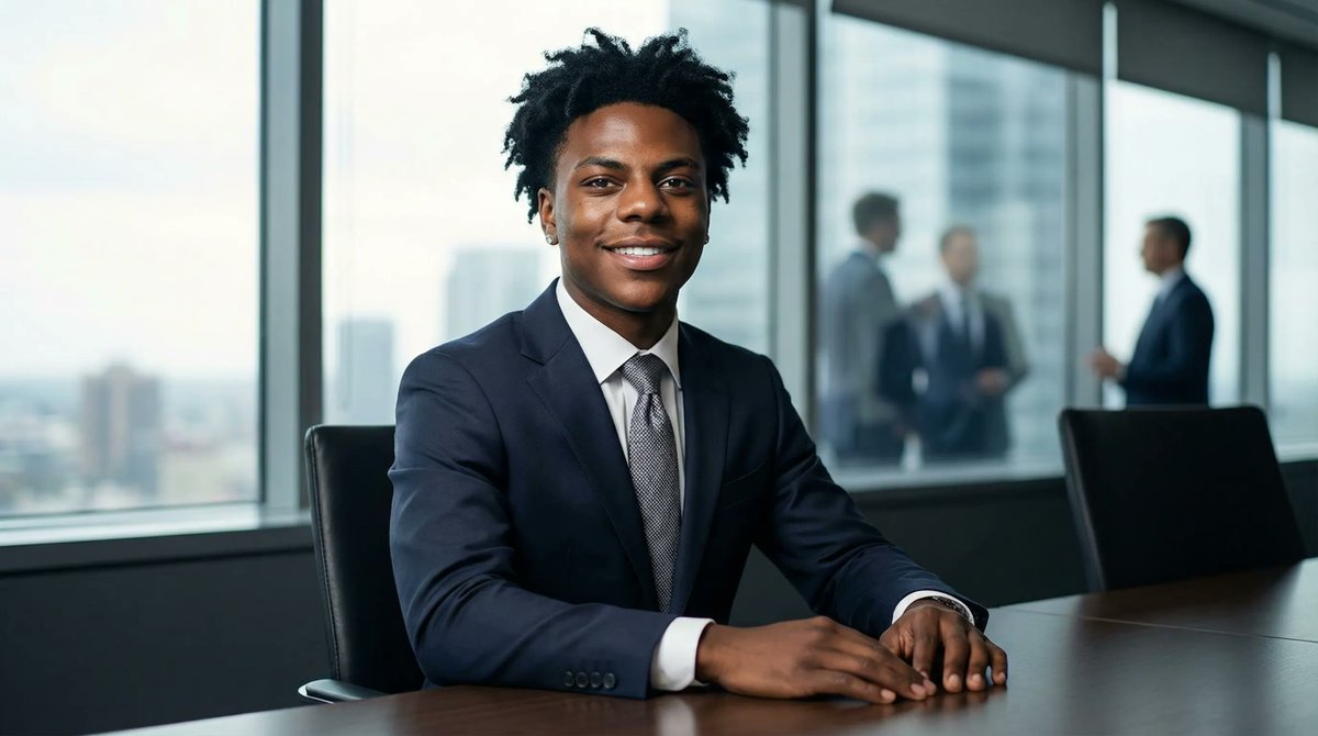 Formal Boardroom Portrait AI Prompt — example 1