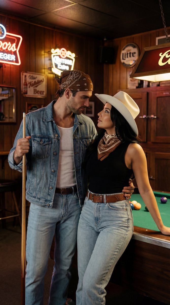 Americana Dive Bar Editorial Scene — example 1