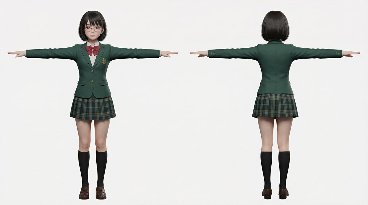 2D to 3D to VRM to Illustration Workflow — example 1