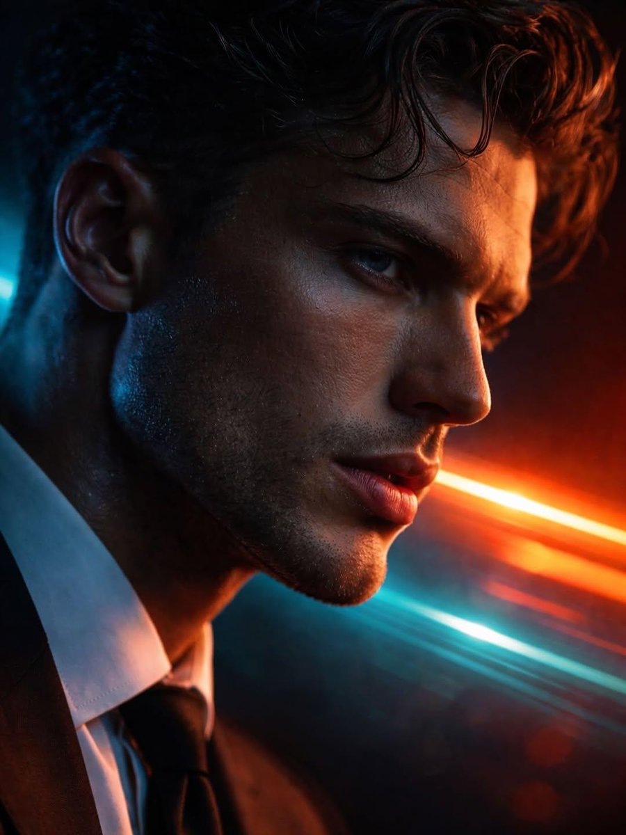 Hyper-realistic Futuristic Noir Portrait Prompt — example 1