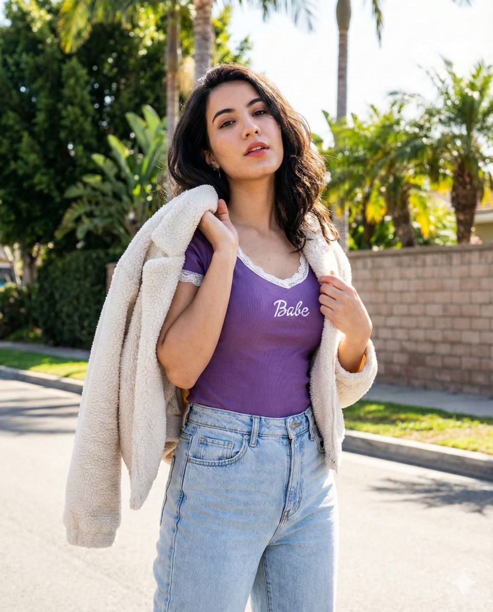 Vertical Street Portrait of a Young Woman — example 1