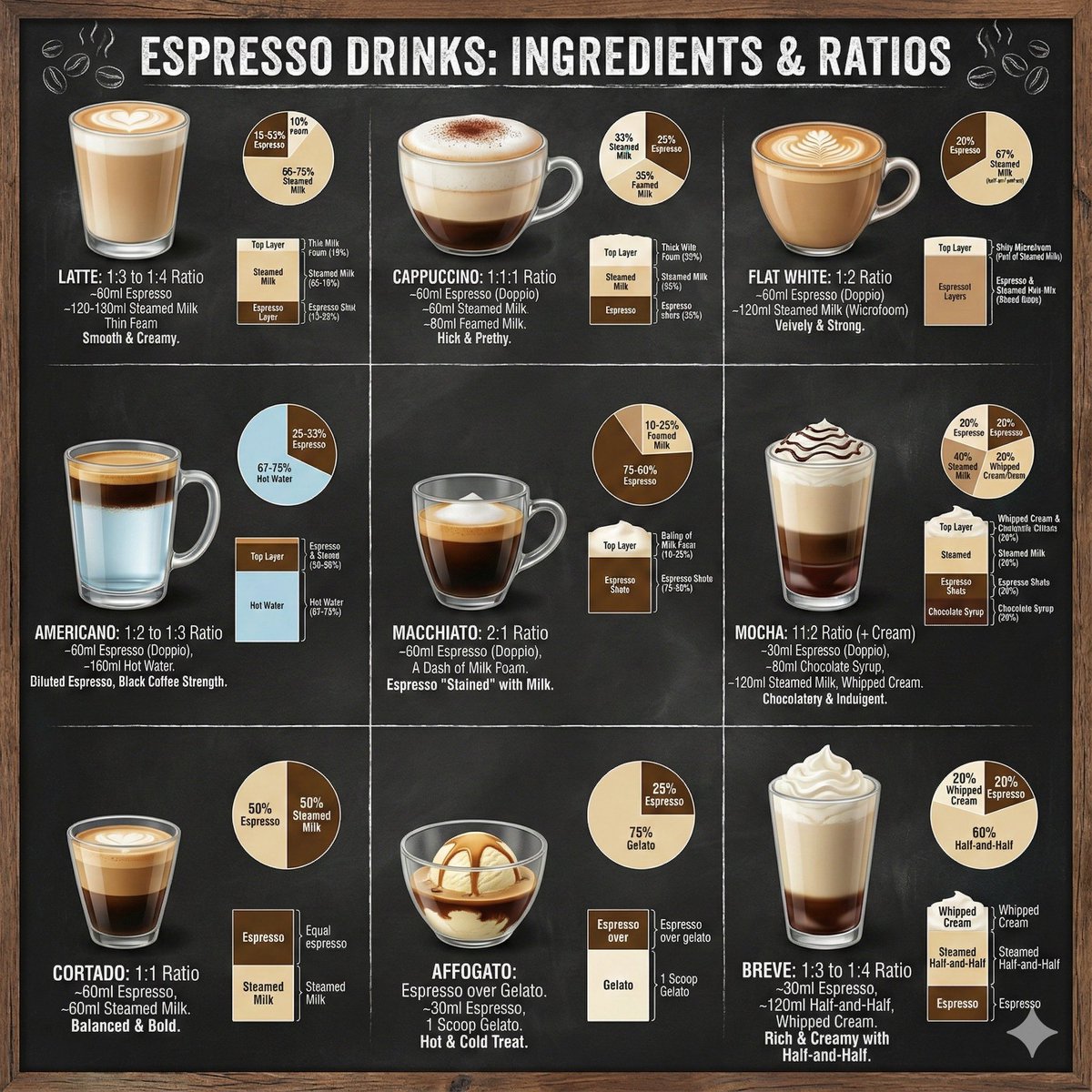 Coffee drinks infographic — example 1