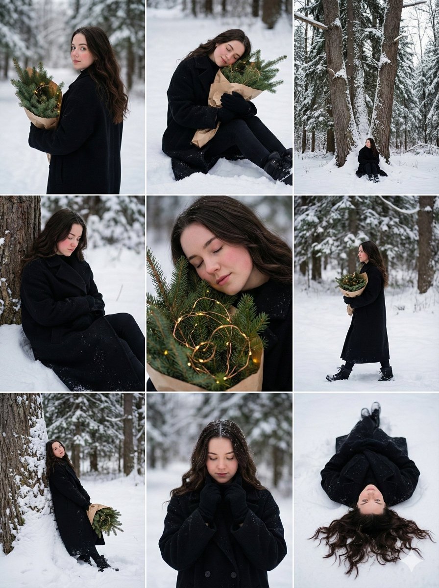 Ethereal Winter Forest Storyboard Prompt — example 1