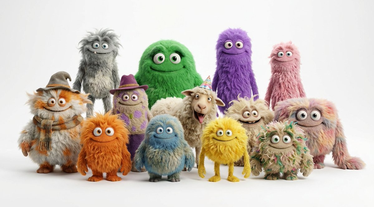 Group image from multiple character references — example 2