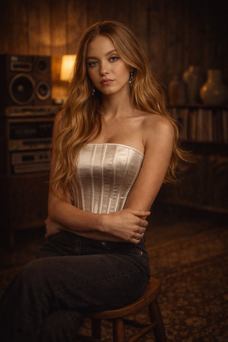 Cinematic Vintage Indoor Portrait from Photo Reference — example 1