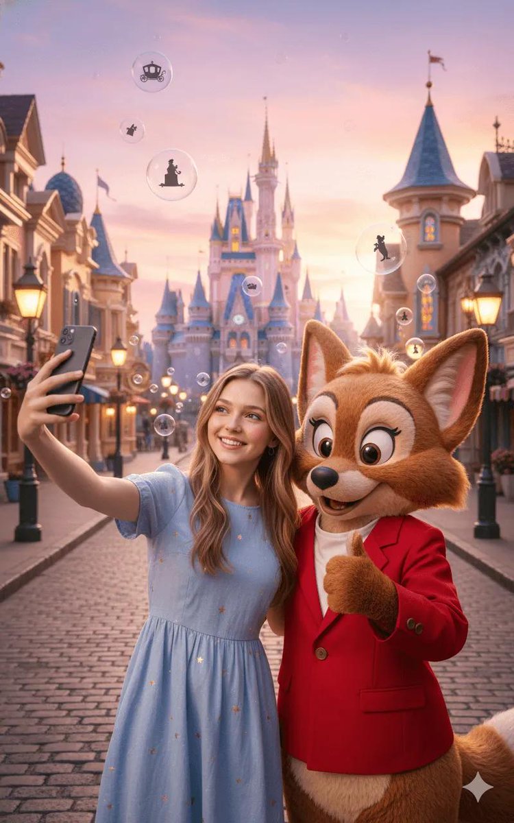 Magical Fairytale Theme Park Selfie — example 1