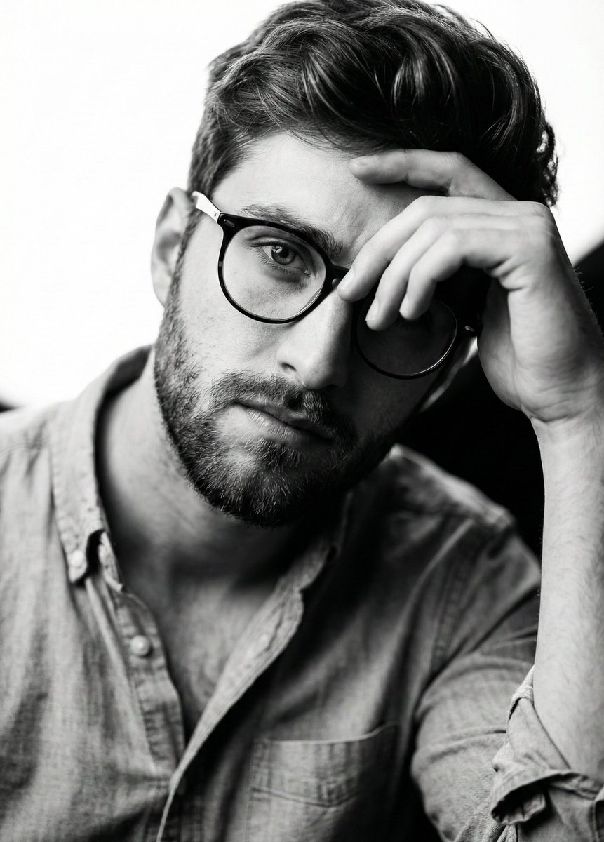 High-Contrast Black and White Portrait Prompt — example 1