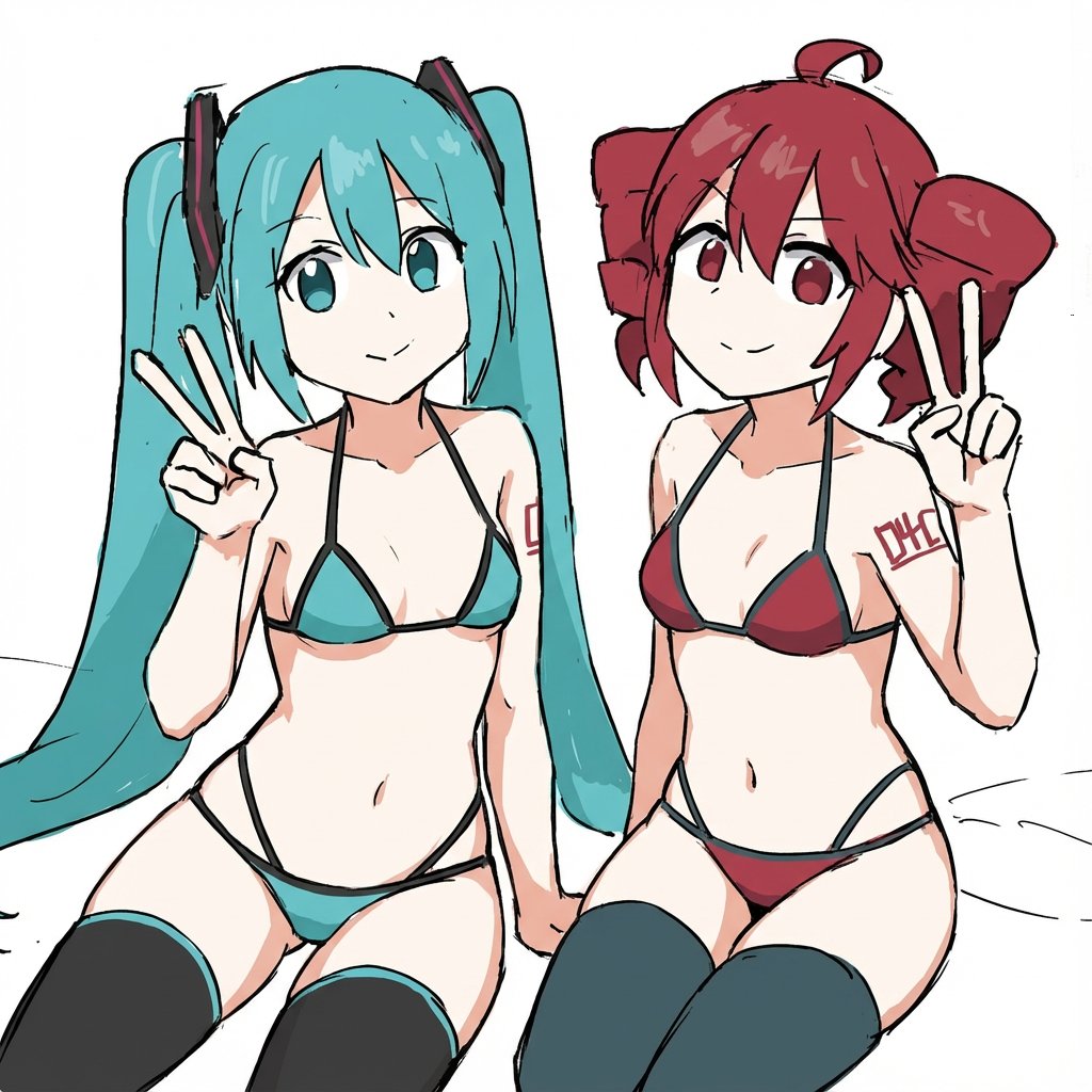 Anime Character Style Transfer to Bikini and Stockings — example 1