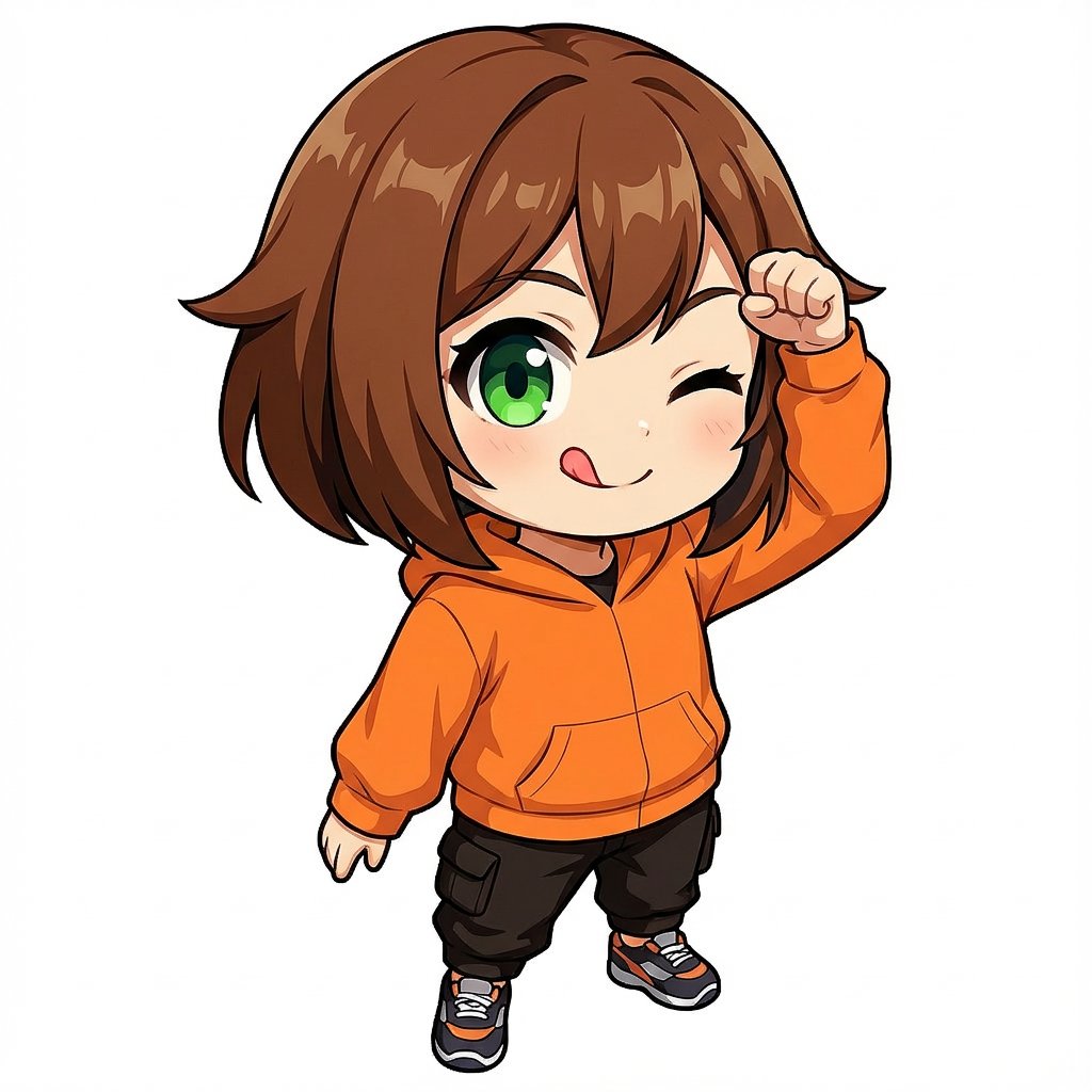 Chibi Character 'Tehepero' Pose Generation Prompt — example 1