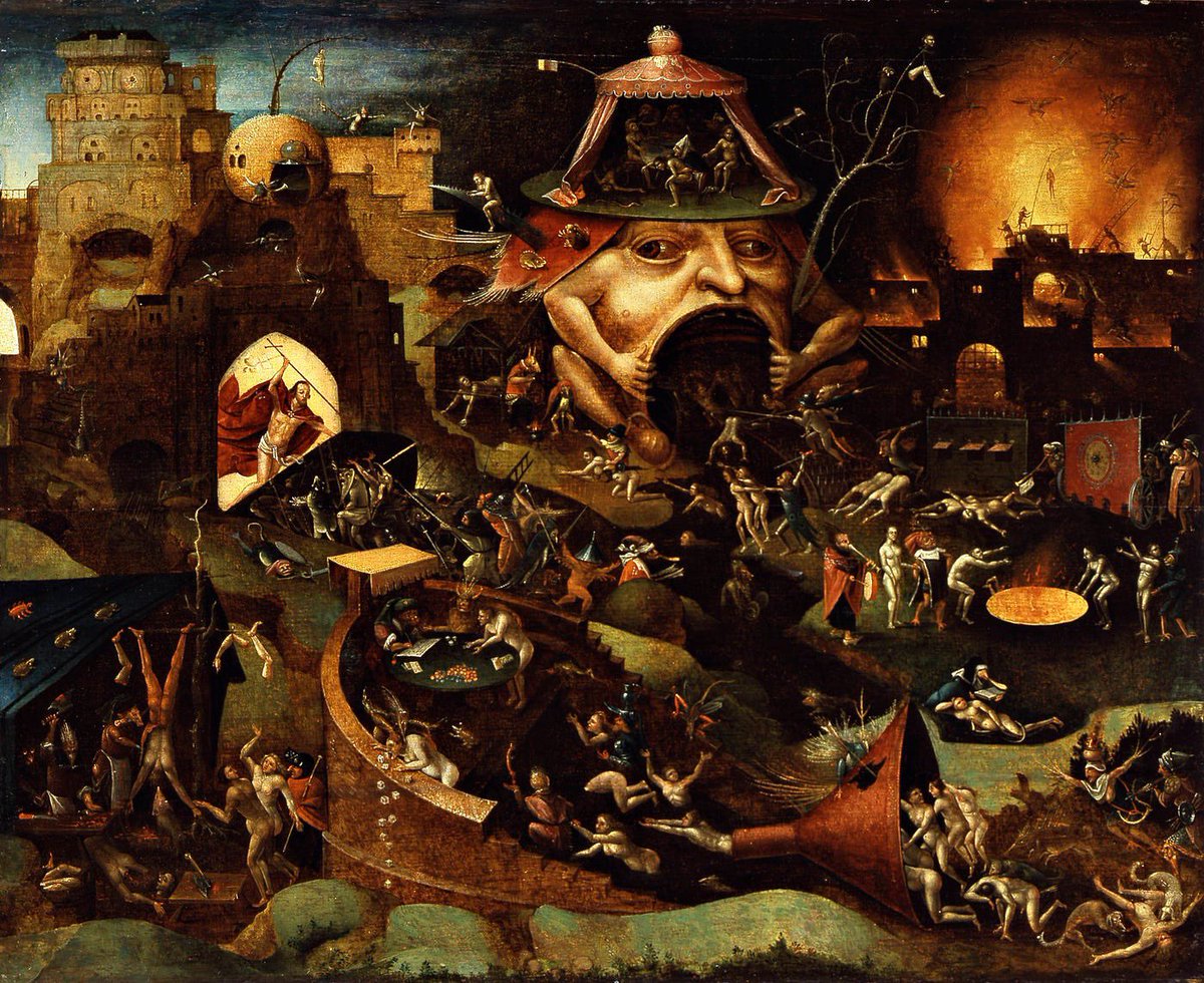 Bosch-inspired Harrowing of Hell follower scene — example 1