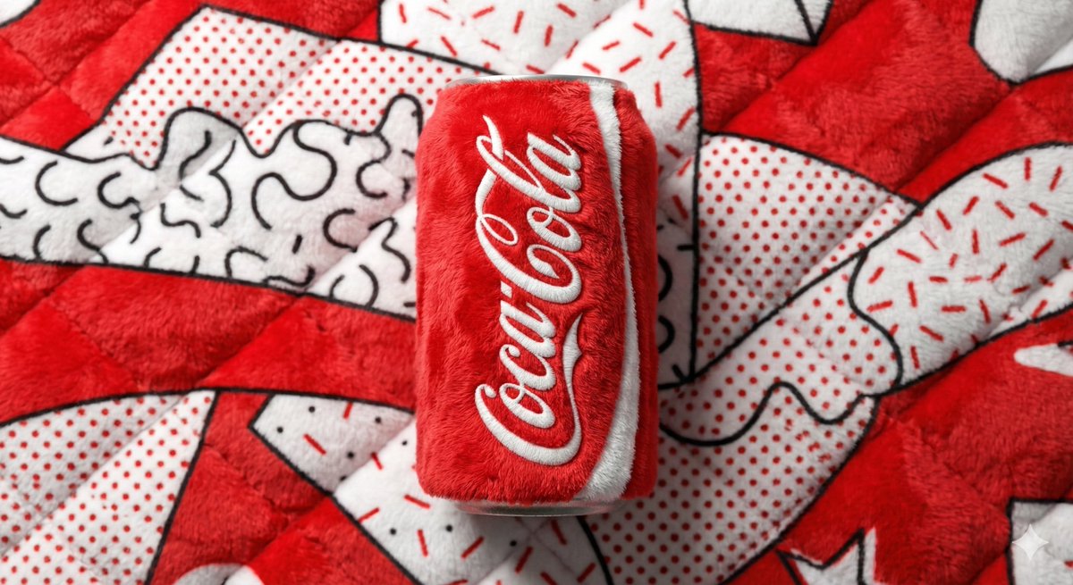 Pop Art Plush Product Shot of a Beverage Can — example 1