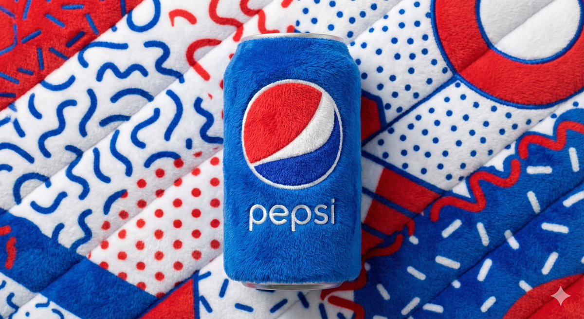 Pop Art Plush Product Shot of a Beverage Can — example 2