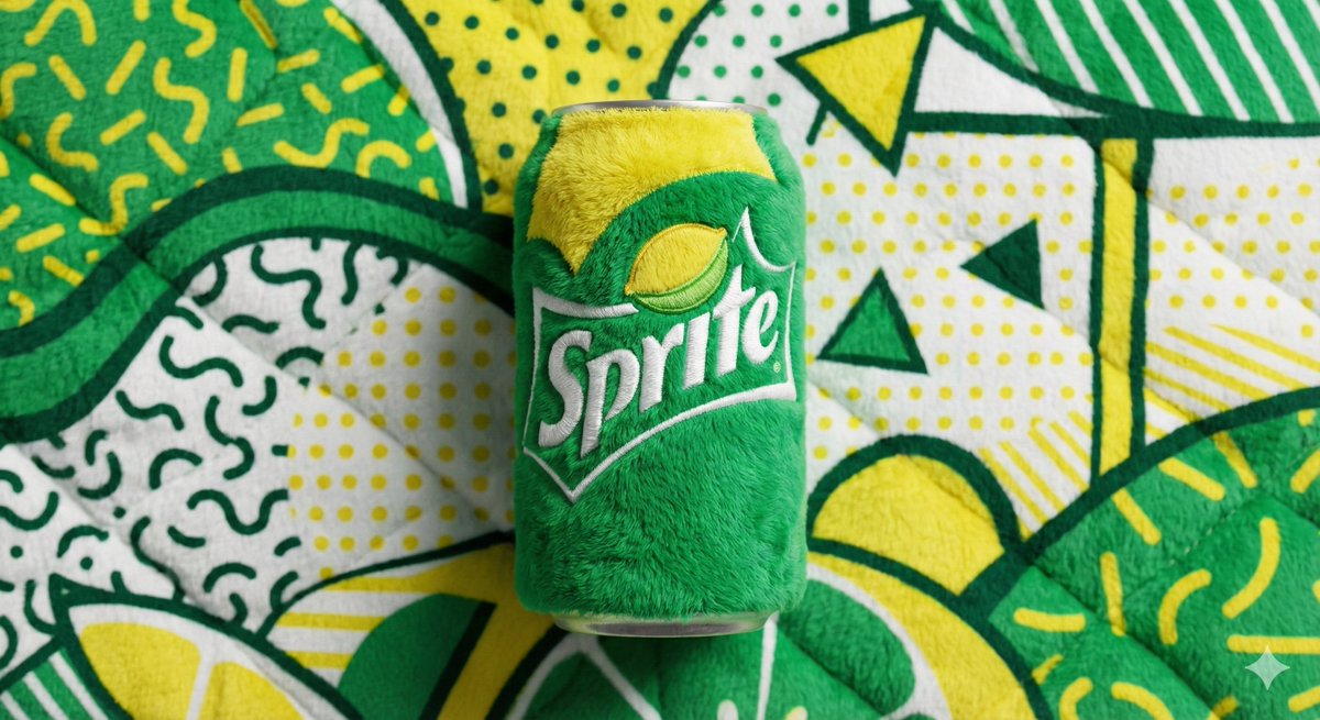 Pop Art Plush Product Shot of a Beverage Can — example 3