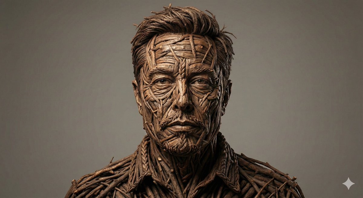 Woven Wooden Twig Portrait with Identity Lock — example 3