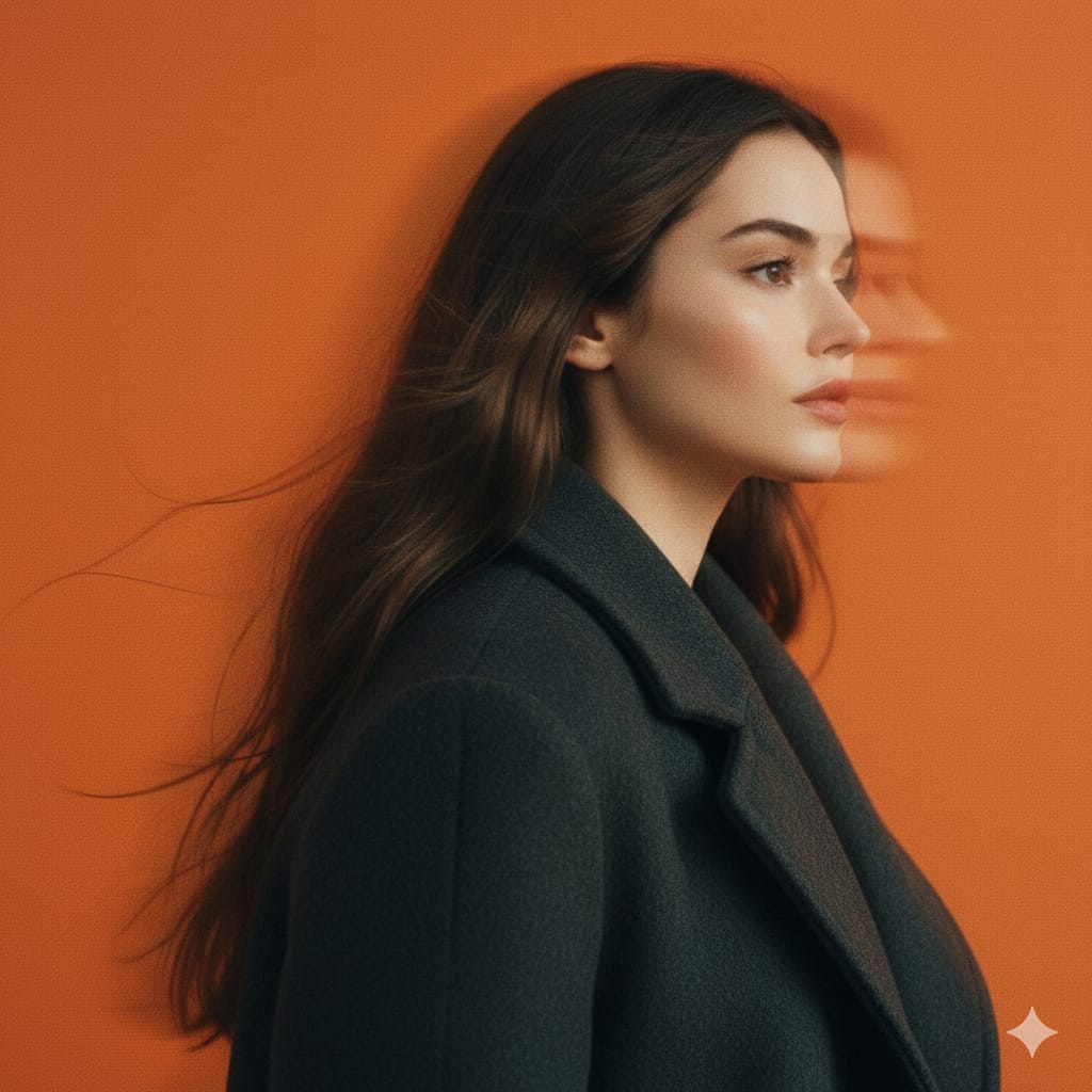 Cinematic Panning Studio Portrait with Motion Blur — example 1
