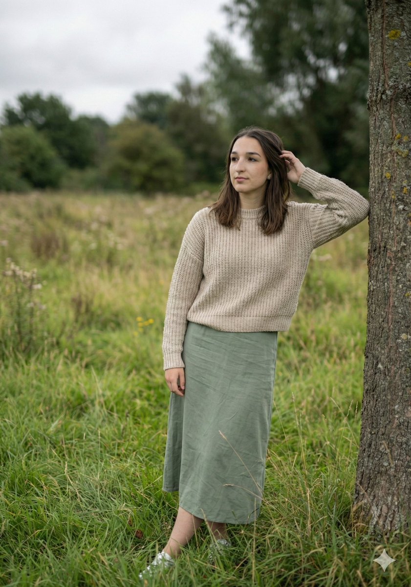 Serene Portrait in a Meadow with Shallow DOF — example 3