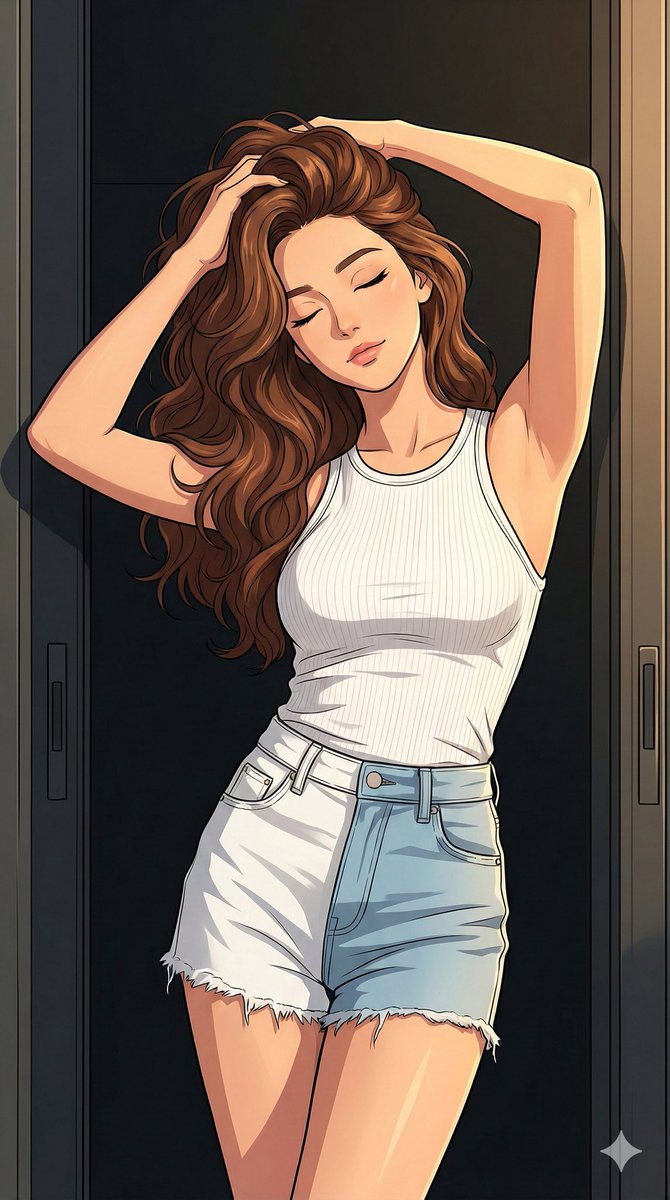 Modern Anime Illustration with Golden Hour Lighting — example 1