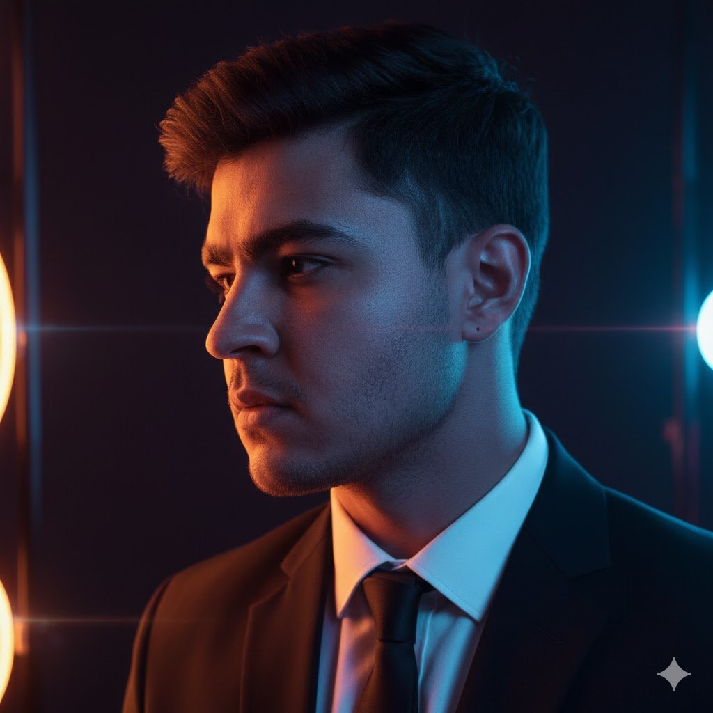 Futuristic Noir Cinematic Portrait — example 2