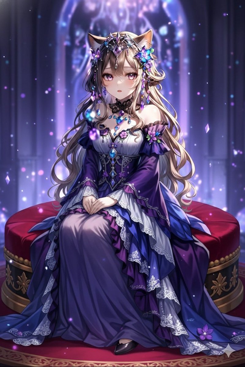 Anime-style seated portrait from face image — example 2