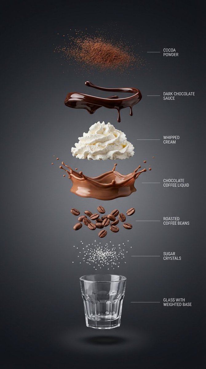 Exploded View Infographic Prompts for Coffee and Milkshakes — example 1