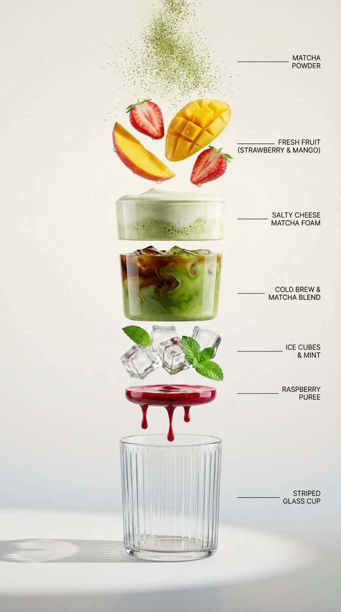 Exploded View Infographic Prompts for Coffee and Milkshakes — example 2