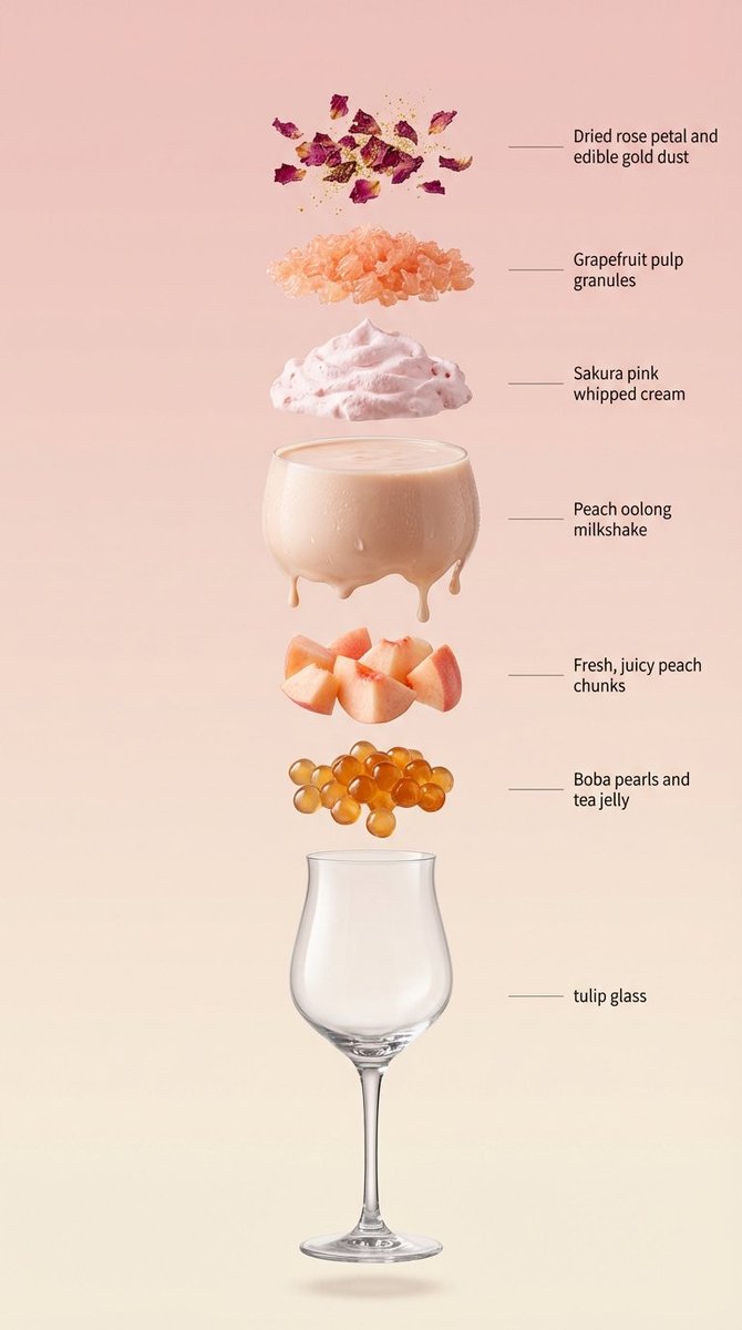 Exploded View Infographic Prompts for Coffee and Milkshakes — example 3
