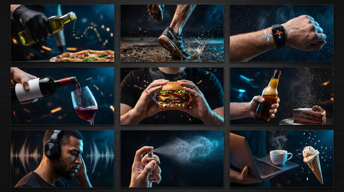 High-Contrast Product Photography Grid Prompt — example 1