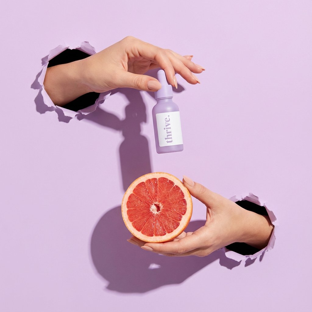 Minimalist Skincare Product Photography with Bubbles — example 2