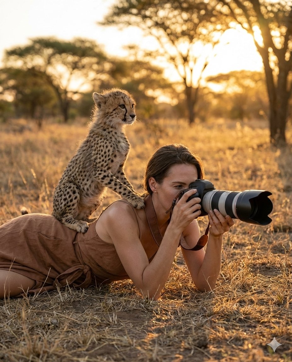 Ultra-Realistic Wildlife Photography with Cheetah Cub — example 1