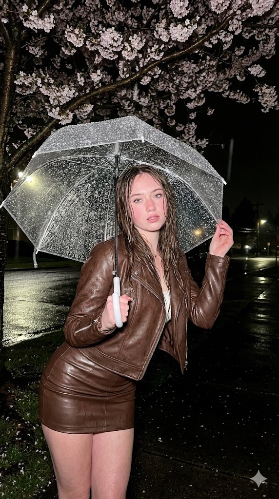 Moody Fashion Editorial Rainy Night Prompt — example 1