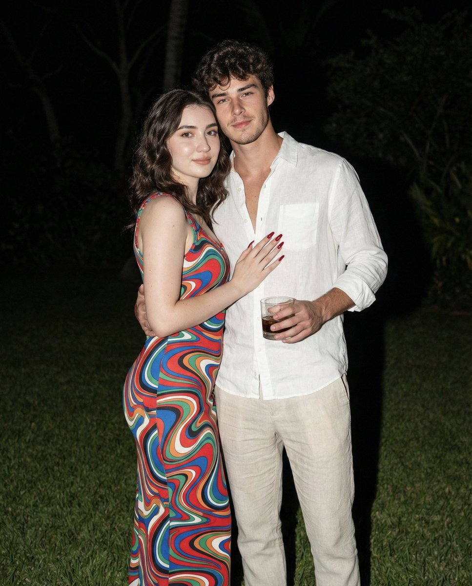 Nighttime Lifestyle Couple Portrait with Direct Flash Prompt — example 1