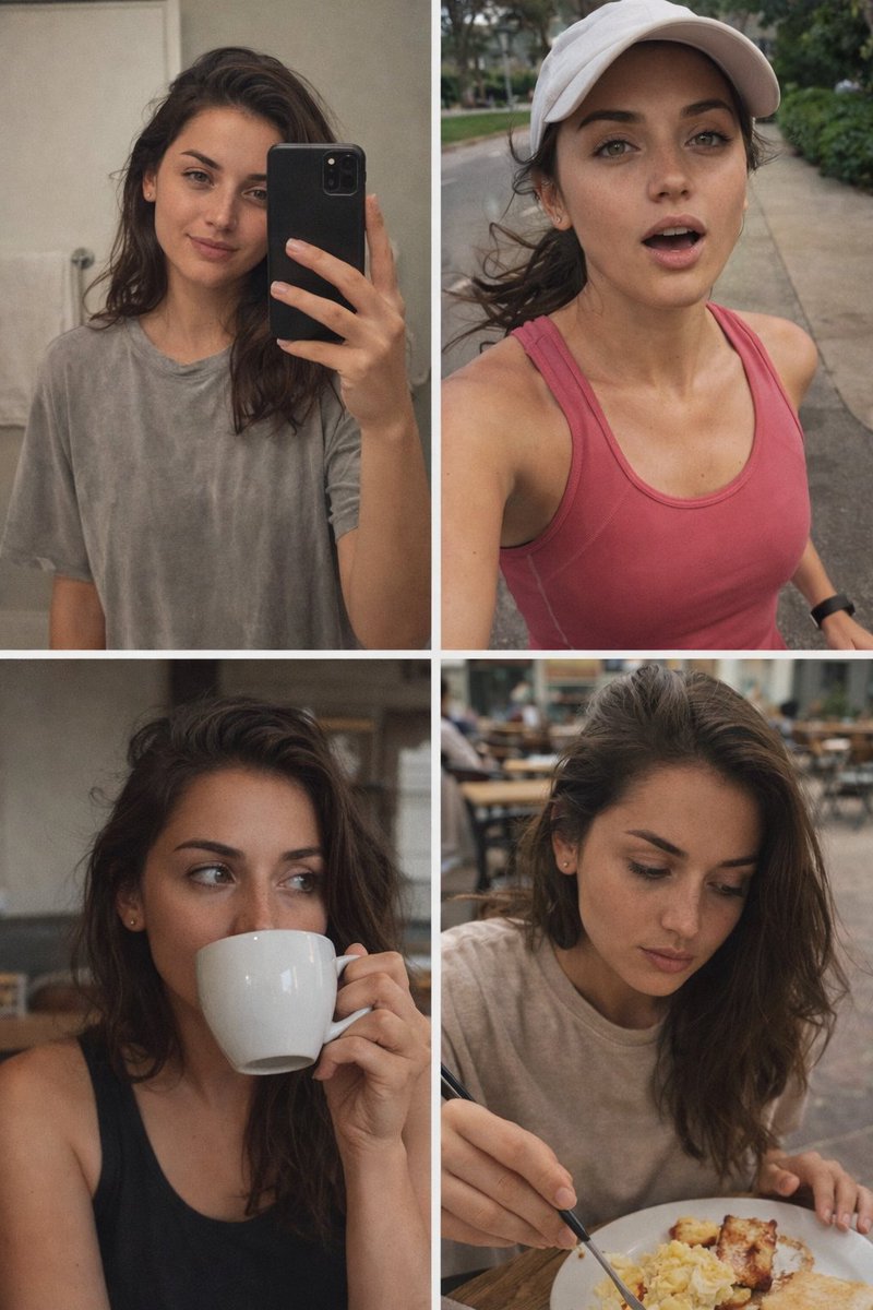 Ana de Armas Daily Routine Grid Prompt (Identity Lock) - Duplicate — example 1