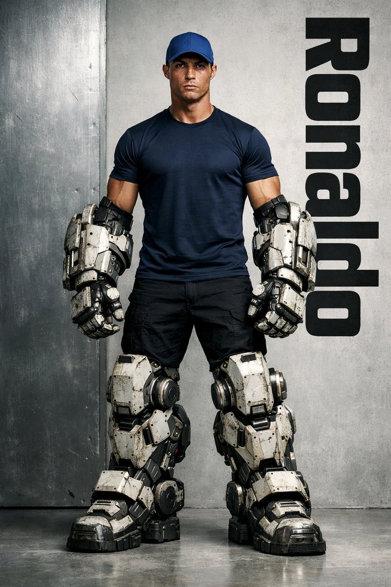 Ronaldo Futuristic Exoskeleton Portrait Prompt — example 2