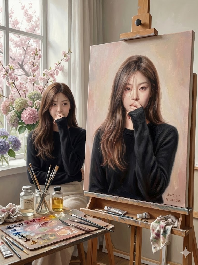Masterful Realistic Oil Painting of a Live Model — example 4