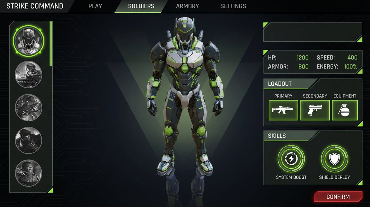 Character Selection Screen Generation — example 1