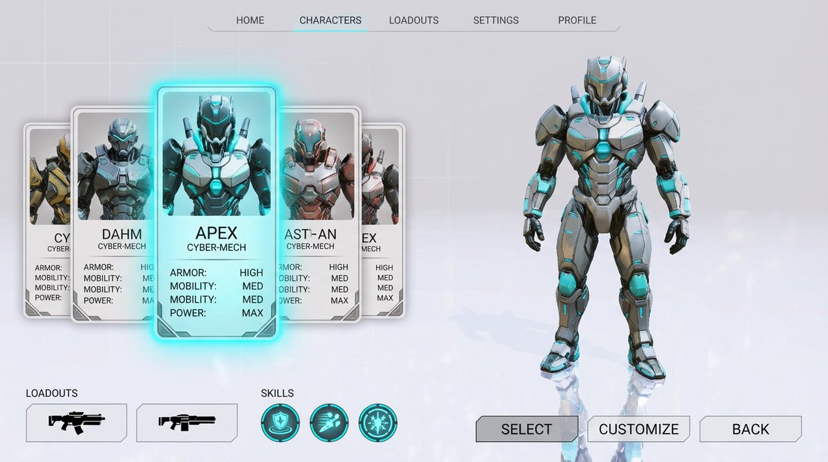 Character Selection Screen Generation — example 3