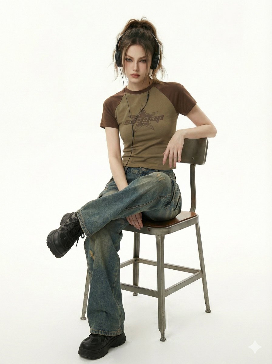 Y2K Indie Sleaze Editorial Portrait — example 1