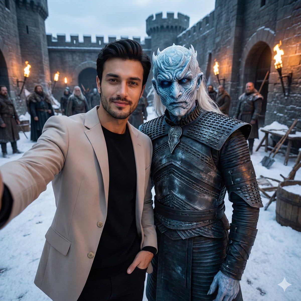 Selfie with Night King on Game of Thrones Set — example 1