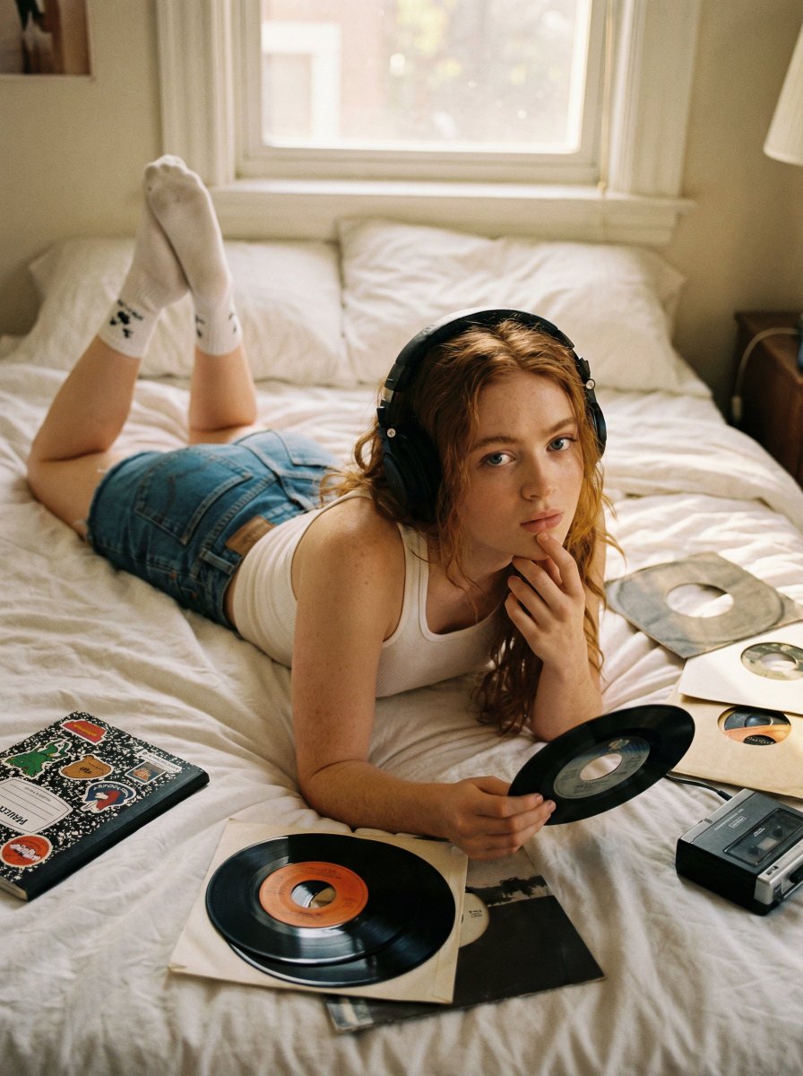 Analog Film Lifestyle Portrait on Bed — example 3