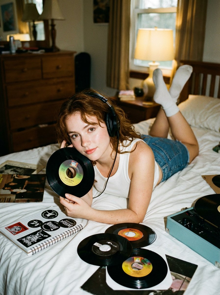 Analog Film Lifestyle Portrait on Bed — example 4