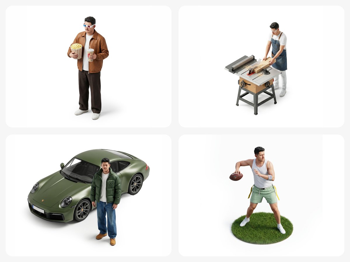 Isometric Figurine from Selfie Prompt Template — example 1