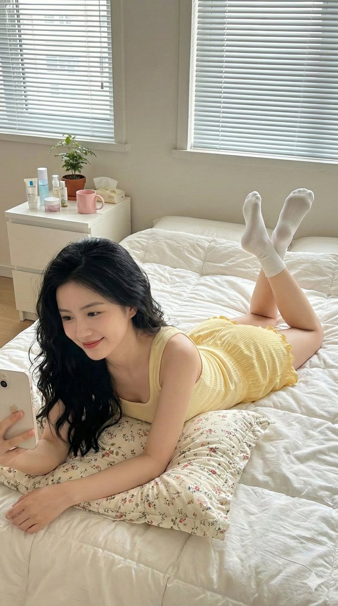 Lazy Bedroom Selfie Prompt (Lying Prone)