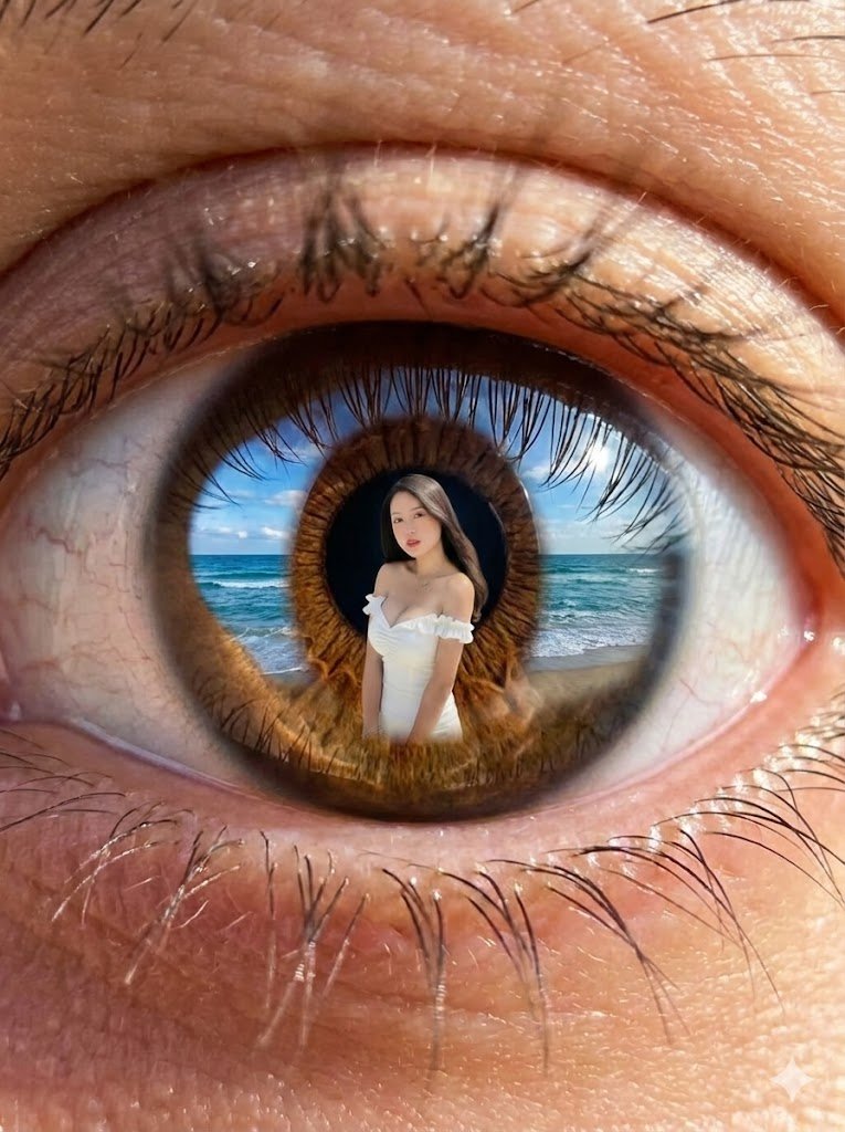Reflection in Pupil Image Generation Prompt — example 1