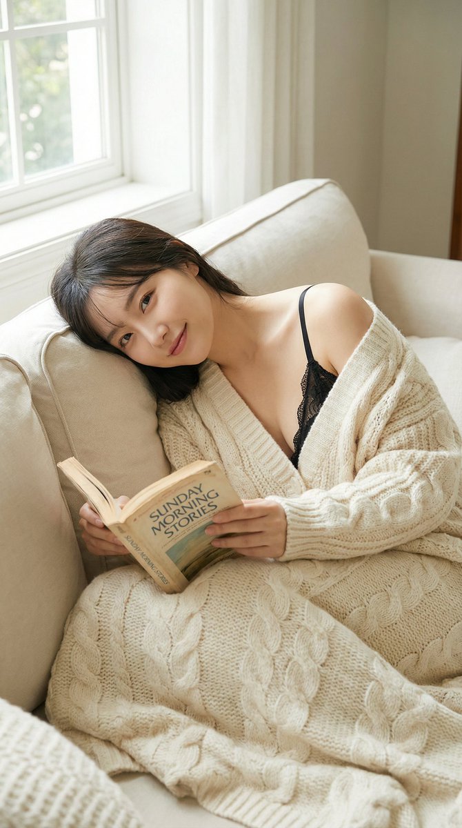Cozy Knitwear and Lace Contrast Prompt