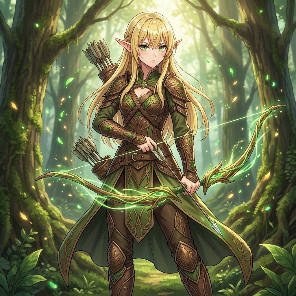 Elven Archer Transformation Prompt — example 1