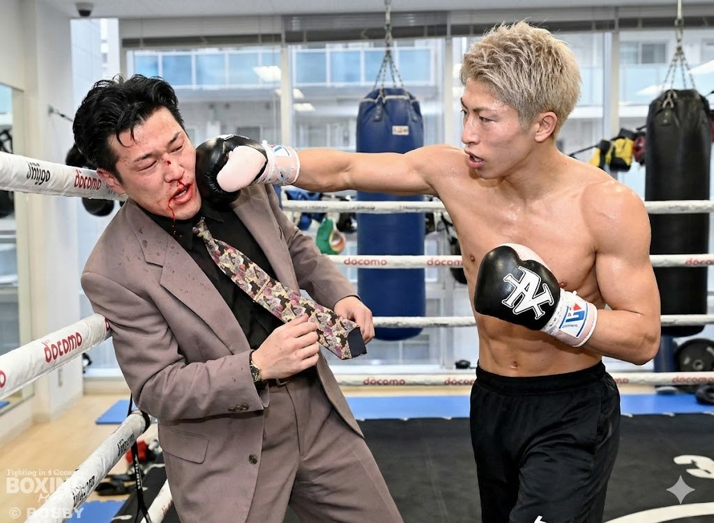Generating a boxing match image between two specific people — example 1